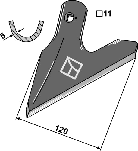Jointer 120 mm – halvvägs vänsterböjd