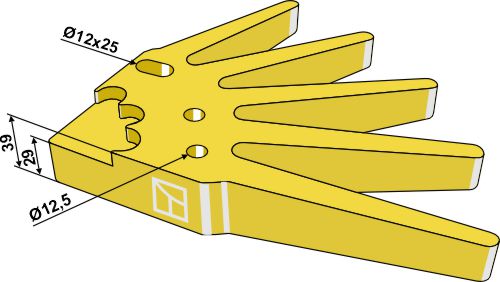 Fingerogräsrensare Ø535 mm