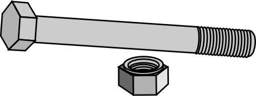 Bult med självlåsande mutter – M12 – 8,8