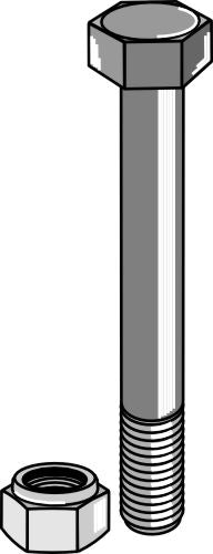 Bult med självlåsande mutter – M12 – 8,8