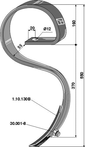 Harvtind med skjær - Pulverlakkert
