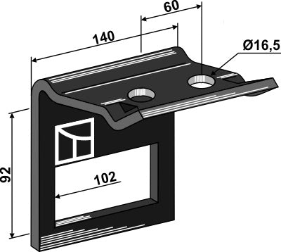 Klämma för tand 100x16