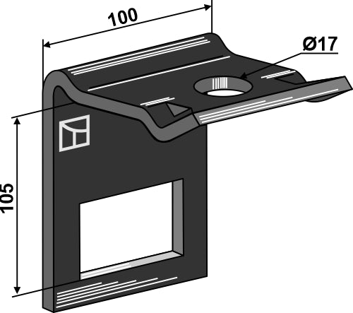Klämma för tand 70x12 med förstärkningsfjäder 70x10