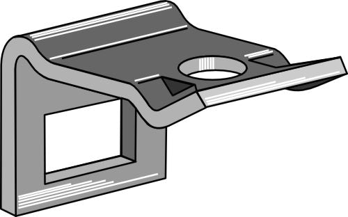 Klämma för tand 32x10 med förstärkningsfjäder 32x10