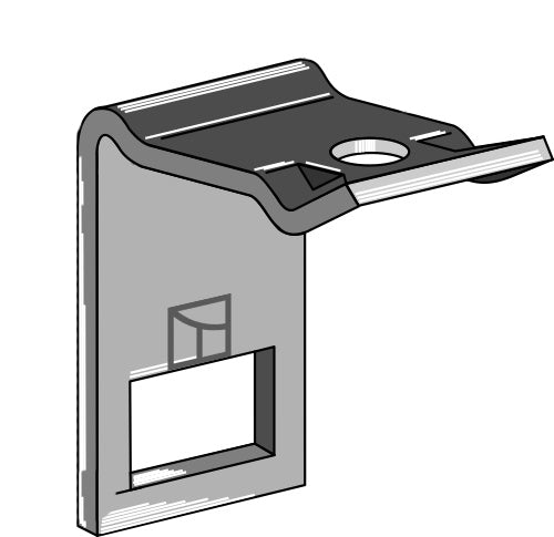 Klämma för tand 32x10 med förstärkningsfjäder 32x8