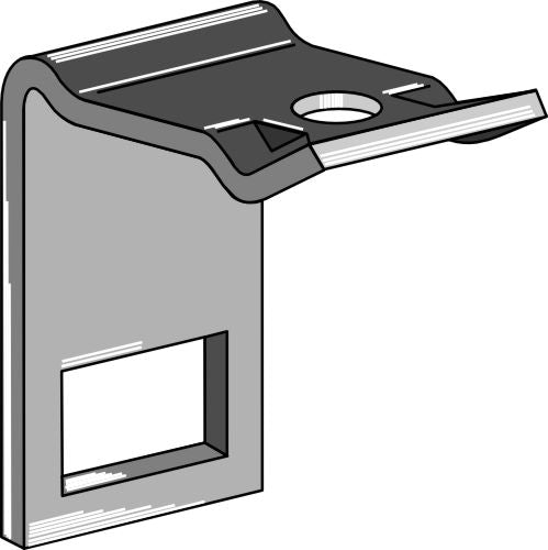 Klämma för tand 32x12 med förstärkningsfjäder 32x10