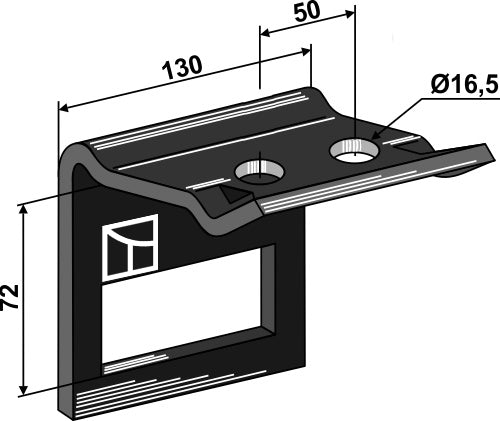 Klämma för tand 90x13