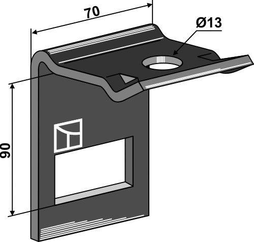 Kiinnike piikille 45x12