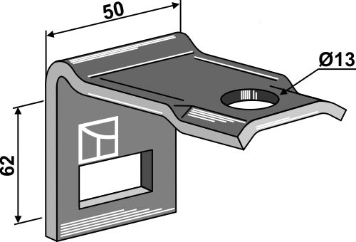 Klämma för tand 32x12
