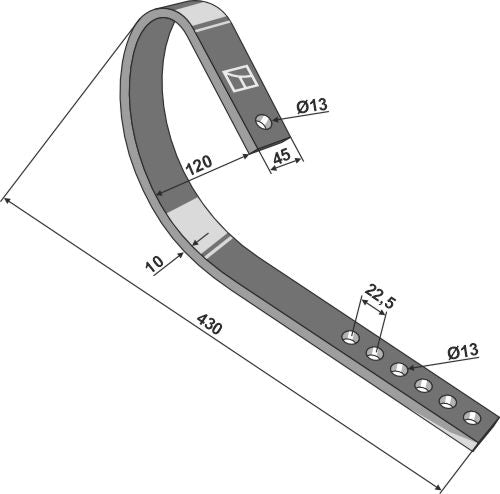 Bromstång 45x10