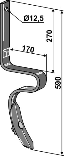 Spårutplånartand med spets