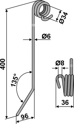 Seuraava piikki Ø6 mm