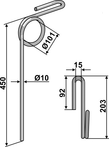 Följande tand Ø10 mm