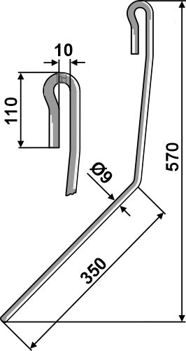 Följande tand Ø9 mm