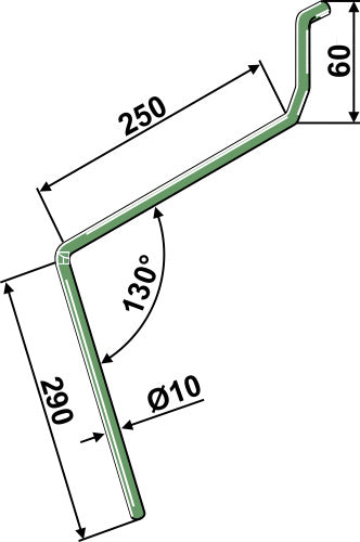 Följande tand Ø10 mm, höger