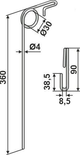 Följande tand Ø4 mm