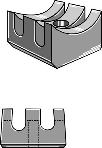 Holdeanordning for følgende tinder