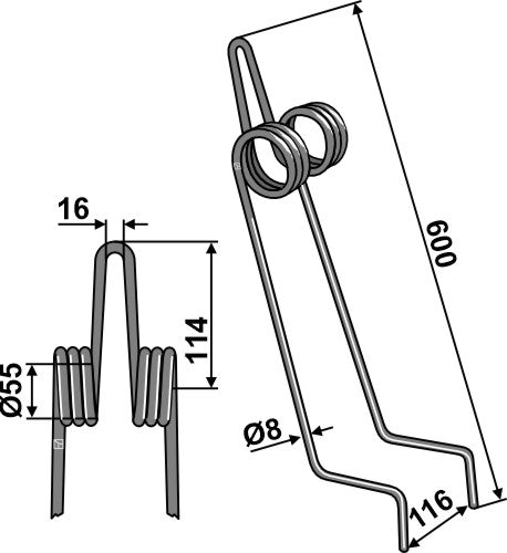 Följande tand Ø8 mm