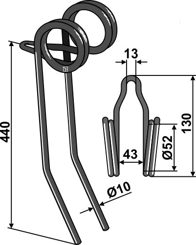 Följande tand Ø10 mm