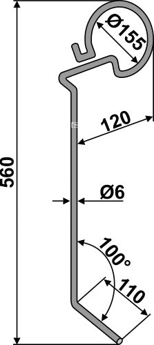 Seuraava piikki Ø6 mm, vasen