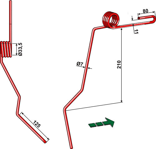Följande tand Ø7 mm