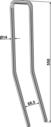 Seuraava piikki Ø14 mm