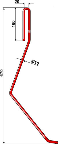 Följande tand Ø10 mm