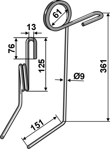 Följande tand Ø9 mm