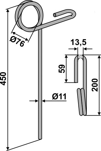 Följande tand Ø10 mm