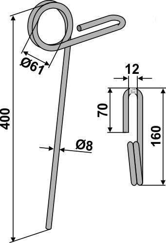 Följande tand Ø8 mm