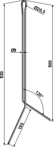Seuraava piikki Ø9 mm
