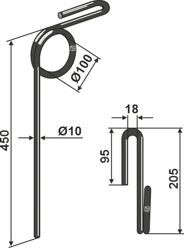 Följande tand Ø10 mm