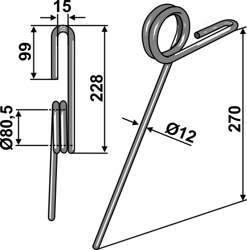 Följande tand Ø12 mm