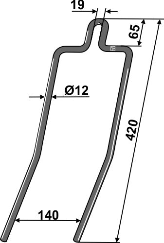 Följande tand Ø12 mm
