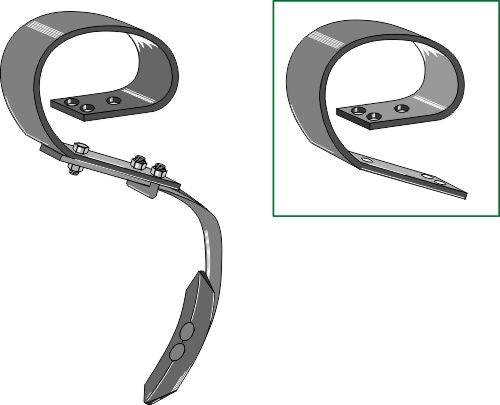 Fjädertand komplett med skär