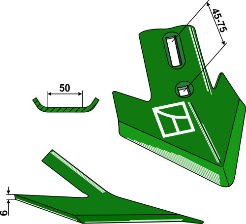 Gåsfotsskär 180 mm