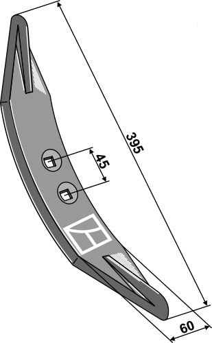 Kultivatorplog 395 mm