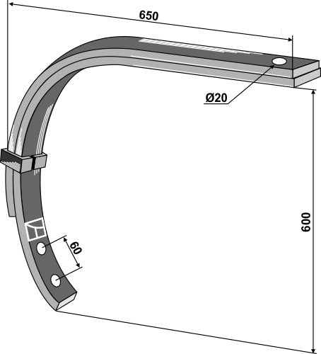 Dubbel fjäder 55x45