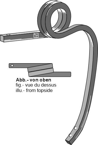 Double coil spring, left