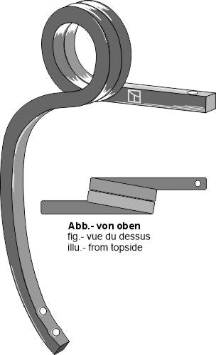 Dobbel spiralfjær, høyre