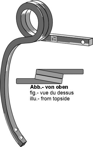 Dubbel spiralfjäder, höger