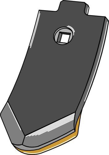 Point - hard metal faced-back side