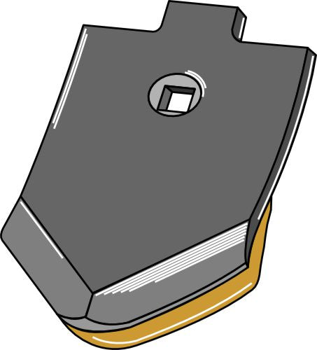 Point - hard metal faced-back side