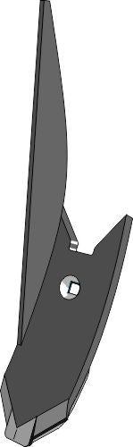 Lateral cultivator point - left - hard metal faced