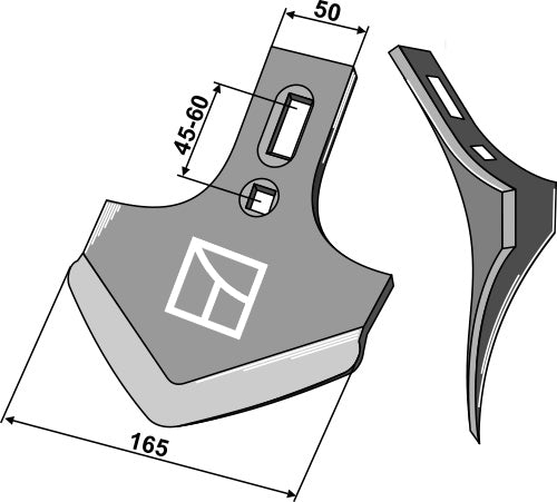 Kultivaattorin terä 210 mm