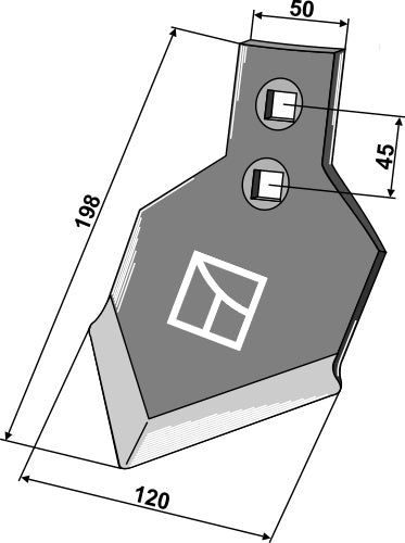 Kultivatorplog Triodan 198 mm