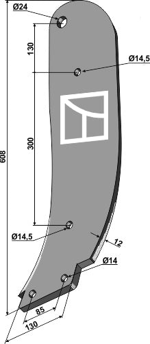 Subsoiling shank, left model