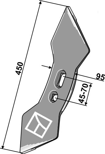 Dobbelt hjertepunkt 450 mm