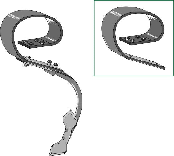 Fjederflig komplet med skær, system David I