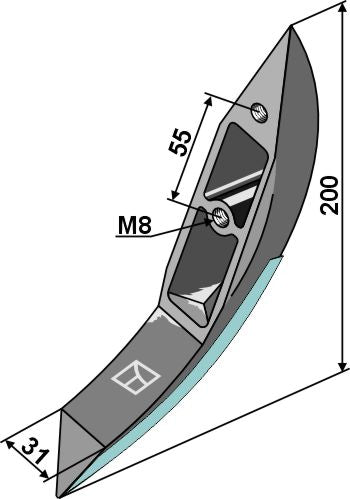 Lieteen takajalkakenkäjakelija - volframikarbidilla vahvistettu